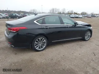 2017 Genesis G80 3.8L with VIN KMHGN4JE9HU175476, listed as a IAAI auction lot 40933618 with 136,354 mi miles. Bid and sale history available at carsss.com. Image 4.
