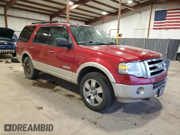 2008 Ford Expedition Eddie Bauer with VIN 1FMFU18588LA38411, listed as a Copart auction lot 49882635 with 78,943 mi miles and Salvage title. Bid and sale history available at DreamBid. Image 4.