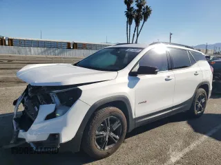 2024 GMC Terrain AT4 with VIN 3GKALYEG8RL171132, listed as a Copart auction lot 50176485 with 25,163 mi miles and Salvage Title. Bid and sale history available at carsss.com. Image 1.