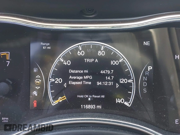 2015 Jeep Grand Cherokee Laredo with VIN 1C4RJFAG9FC775004, listed as a IAAI auction lot 41754534 with 116,893 mi miles. Bid and sale history available at carsss.com. Image 15.