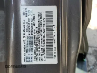 2011 Honda Odyssey EX-L with VIN 5FNRL5H63BB067278, listed as a Copart auction lot 51147855 with 240,414 mi miles and Salvage Title. Bid and sale history available at DreamBid. Image 13.