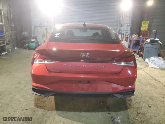 2021 Hyundai Elantra SEL with VIN 5NPLS4AG5MH004595, listed as a Copart auction lot 46096555 with 28,124 mi miles and Salvage Title. Bid and sale history available at carsss.com. Image 6.