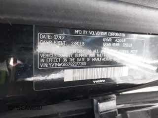 2008 Volvo V50 2.4L with VIN YV1MW382782377300, listed as a IAAI auction lot 41347028 with 157,982 mi miles. Bid and sale history available at carsss.com. Image 9.