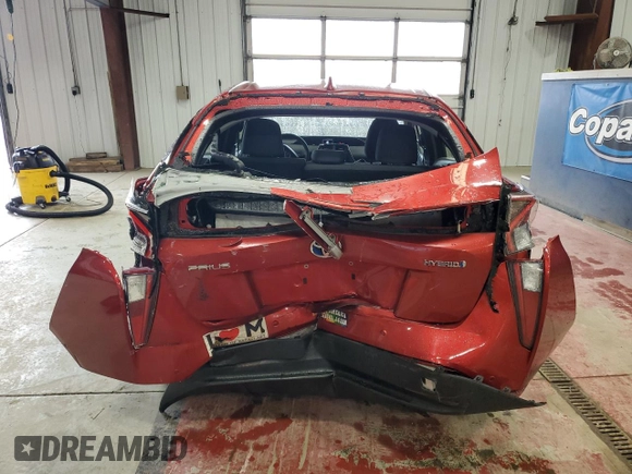 2017 Toyota Prius Two with VIN JTDKBRFU5H3567123, listed as a Copart auction lot 54506675 with 49,595 mi miles and Salvage Title. Bid and sale history available at carsss.com. Image 6.