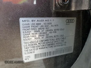 2018 Audi Q7 Prestige z VIN WA1VAAF72JD023846, wystawiony jako Copart lot #56016385 z przebiegiem 55 626 mil mil oraz Szkoda całkowita • Salvage title. Historia ofert i sprzedaży dostępna na DreamBid. Obrazek 13.