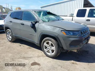 2023 Jeep Compass Sport with VIN 3C4NJDAN2PT525823, listed as a IAAI auction lot 41861831 with 39,405 mi miles and . Bid and sale history available at DreamBid. Image 1.