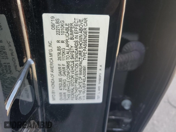 2020 Acura TLX w/Technology Pkg with VIN 19UUB3F45LA000891, listed as a Copart auction lot 78695594 with 36,002 mi miles and Salvage Title. Bid and sale history available at carsss.com. Image 13.