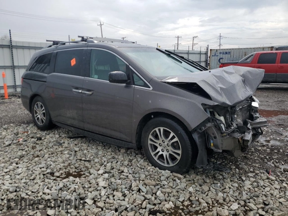 2011 Honda Odyssey EX-L with VIN 5FNRL5H64BB004285, listed as a Copart auction lot 50026215 with Not Provided miles and Salvage Title. Bid and sale history available at carsss.com. Image 4.