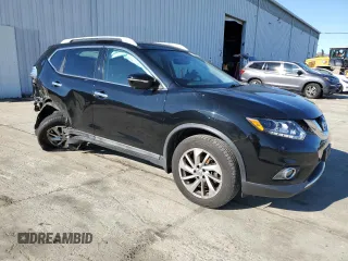 2015 Nissan Rogue SL with VIN 5N1AT2MV4FC762408, listed as a Copart auction lot 51258745 with Not Provided miles and Salvage Title. Bid and sale history available at carsss.com. Image 4.