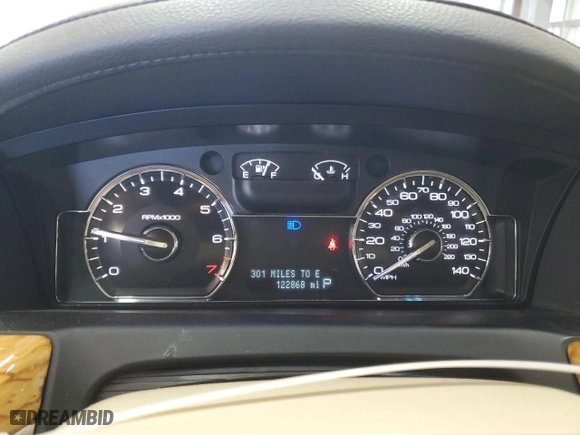 2009 Lincoln MKS with VIN 1LNHM93R29G611556, listed as a Copart auction lot 45863065 with 122,868 mi miles and Salvage Title. Bid and sale history available at carsss.com. Image 9.