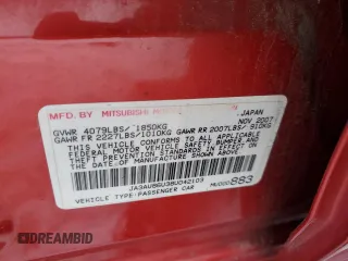 2008 Mitsubishi Lancer GTS with VIN JA3AU86U38U042103, listed as a Copart auction lot 45085705 with 226,093 mi miles and Clean Title. Bid and sale history available at carsss.com. Image 12.