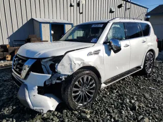 2023 Nissan Armada Platinum with VIN JN8AY2DA6P9403115, listed as a Copart auction lot 83341654 with 33,264 mi miles and Salvage Title. Bid and sale history available at carsss.com. Image 1.