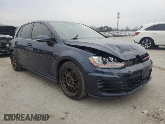 2016 Volkswagen Golf GTI SE with VIN 3VW5T7AU9GM034952, listed as a Copart auction lot 46992825 with 177,095 mi miles and Salvage Title. Bid and sale history available at carsss.com. Image 4.