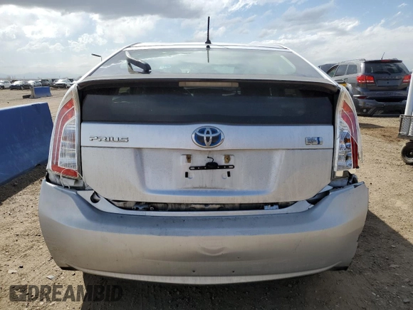 2013 Toyota Prius One with VIN JTDKN3DU3D5574156, listed as a Copart auction lot 53814465 with 178,913 mi miles and Salvage Title. Bid and sale history available at carsss.com. Image 6.