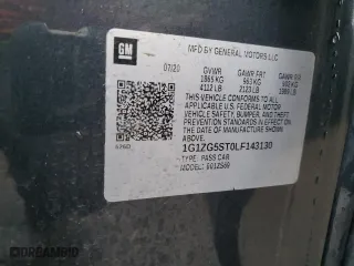 2020 Chevrolet Malibu RS with VIN 1G1ZG5ST0LF143130, listed as a Copart auction lot 43481565 with 56,137 mi miles and Salvage Title. Bid and sale history available at carsss.com. Image 14.