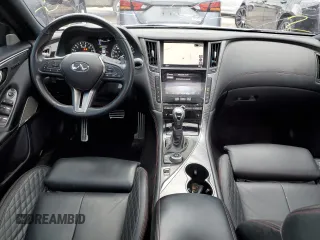 2020 Infiniti Q50 Red Sport 400 with VIN JN1FV7AR4LM660818, listed as a Copart auction lot 53463684 with 78,690 mi miles and Salvage Title. Bid and sale history available at carsss.com. Image 8.