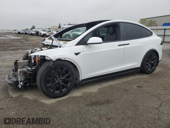 2023 Tesla Model X with VIN 7SAXCAE58PF379943, listed as a Copart auction lot 86352354 with Not Provided miles and Salvage Title. Bid and sale history available at DreamBid. Image 1.