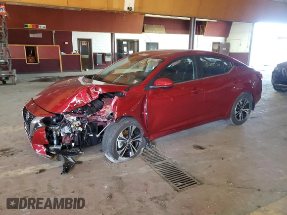 2023 Nissan Sentra SV with VIN 3N1AB8CV2PY316409, listed as a Copart auction lot 46362504 with 2,863 mi miles and Salvage Title. Bid and sale history available at carsss.com. Image 1.