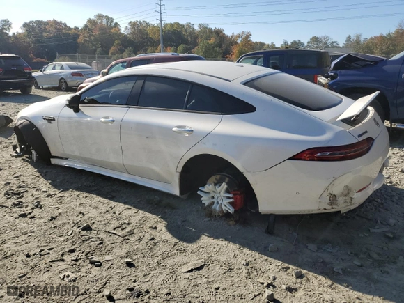 2022 Mercedes-Benz AMG GT with VIN W1K7X5KB0NA053519, listed as a Copart auction lot 77073224 with 19,583 mi miles and Salvage Title. Bid and sale history available at carsss.com. Image 2.