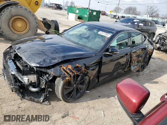 2023 Genesis G70 2.0T with VIN KMTG34TA4PU111219, listed as a Copart auction lot 52677885 with 32,224 mi miles and Clean Title. Bid and sale history available at carsss.com. Image 1.