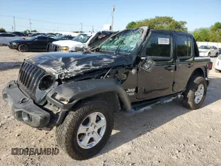 2020 Jeep Wrangler Unlimited Sport S z VIN 1C4HJXDG8LW207687, wystawiony jako Copart lot #53818565 z przebiegiem 72 749 mil mil oraz Szkoda całkowita • Salvage title. Historia ofert i sprzedaży dostępna na DreamBid. Obrazek 1.