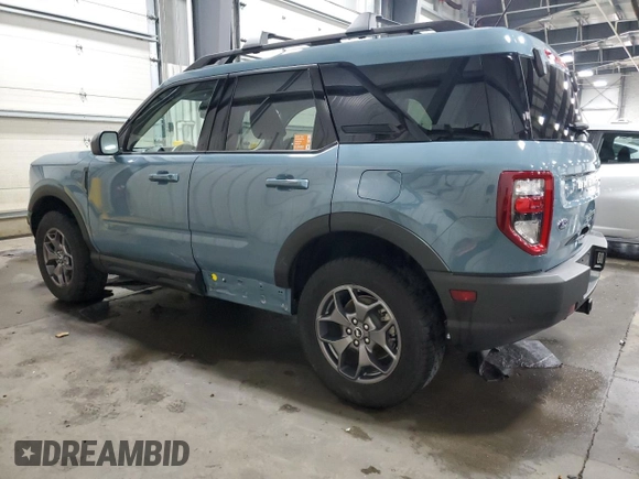 2023 Ford Bronco Sport Badlands z VIN 3FMCR9D91PRE01918, wystawiony jako Copart lot #52120145 z przebiegiem 8 415 mil mil oraz Szkoda całkowita • Salvage title. Historia ofert i sprzedaży dostępna na DreamBid. Obrazek 2.