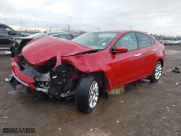 2014 Dodge Dart Limited with VIN 1C3CDFCBXED668992, listed as a IAAI auction lot 41836744 with 56,025 mi miles. Bid and sale history available at carsss.com. Image 2.