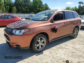 2014 Mitsubishi Outlander SE z VIN JA4AD3A39EZ000627, wystawiony jako Copart lot #58214245 z przebiegiem 117 337 mil mil oraz Szkoda całkowita • Salvage title. Historia ofert i sprzedaży dostępna na DreamBid. Obrazek 1.