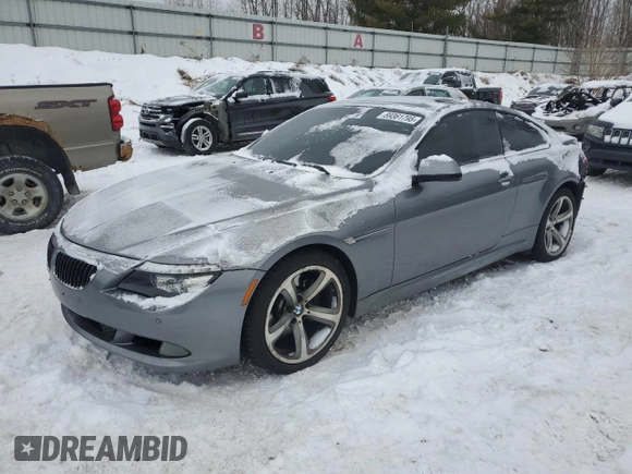 2010 BMW 6 Series 650i with VIN WBAEA5C59ACV93118, listed as a Copart auction lot 89361795 with 128,805 mi miles and Clean Title. Bid and sale history available at carsss.com. Image 1.