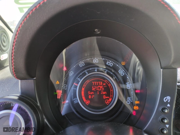 2013 FIAT 500 Abarth with VIN 3C3CFFFH9DT747783, listed as a Copart auction lot 49450205 with 77,773 mi miles and Salvage Title. Bid and sale history available at carsss.com. Image 9.