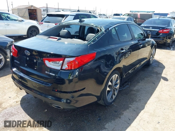 2015 Kia Optima SXL Turbo with VIN 5XXGR4A63FG370493, listed as a IAAI auction lot 42540013 with 61,297 mi miles and . Bid and sale history available at DreamBid. Image 4.