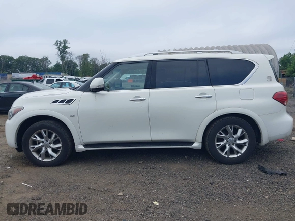 2014 Infiniti QX80 with VIN JN8AZ2NC1E9350687, listed as a IAAI auction lot 42601530 with 150,267 mi miles and . Bid and sale history available at DreamBid. Image 14.
