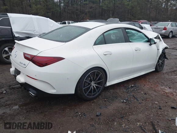 2025 Mercedes-Benz CLA 35 AMG with VIN W1K5J5BB5SN513576, listed as a IAAI auction lot 41036723 with Not Provided miles and . Bid and sale history available at DreamBid. Image 4.