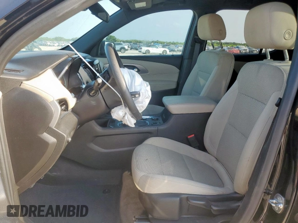 2023 Chevrolet Traverse LS with VIN 1GNERFKW2PJ312848, listed as a Copart auction lot 60497505 with 52,104 mi miles and Salvage title. Bid and sale history available at DreamBid. Image 7.