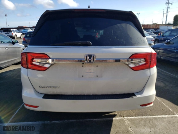2018 Honda Odyssey EX-L with VIN 5FNRL6H7XJB098217, listed as a Copart auction lot 49142745 with 110,009 mi miles and Salvage Title. Bid and sale history available at carsss.com. Image 6.