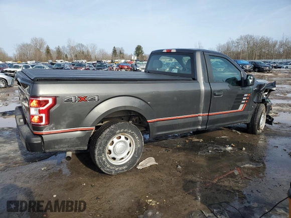2018 Ford F-150 XL with VIN 1FTMF1EB3JKD90646, listed as a Copart auction lot 48501195 with 44,035 mi miles and Salvage title. Bid and sale history available at DreamBid. Image 3.