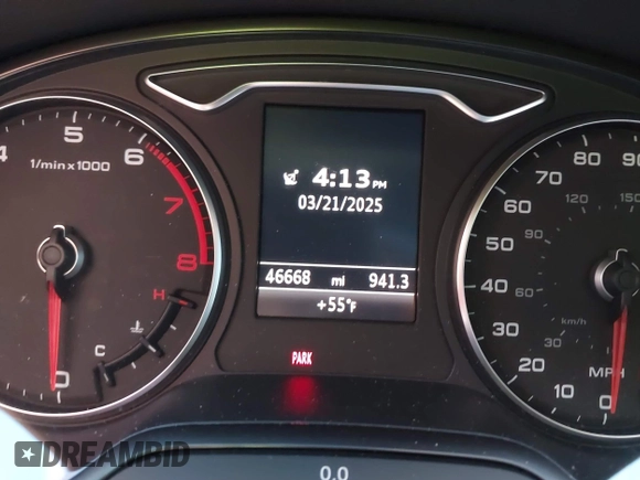 2015 Audi A3 2.0T Premium Plus with VIN WAUEFGFF2F1036412, listed as a IAAI auction lot 41829206 with 46,668 mi miles. Bid and sale history available at carsss.com. Image 15.