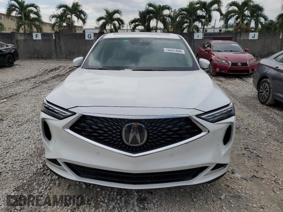 2022 Acura MDX w/Technology Package with VIN 5J8YE1H48NL045633, listed as a Copart auction lot 76291404 with 30,250 mi miles and Salvage Title. Bid and sale history available at carsss.com. Image 5.