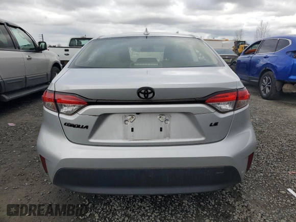 2023 Toyota Corolla LE with VIN JTDB4MEE9P3005828, listed as a Copart auction lot 47318595 with 15,593 mi miles and Salvage Title. Bid and sale history available at carsss.com. Image 6.
