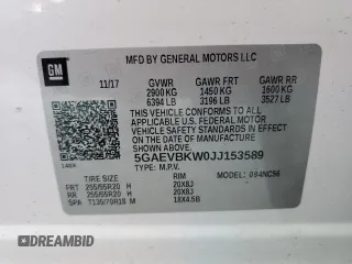 2018 Buick Enclave Premium with VIN 5GAEVBKW0JJ153589, listed as a Copart auction lot 88864665 with 64,525 mi miles and Salvage Title. Bid and sale history available at DreamBid. Image 13.