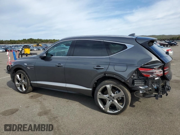 2023 Genesis GV80 with VIN KMUHCESC3PU124360, listed as a Copart auction lot 52595195 with 28,537 mi miles and Salvage title. Bid and sale history available at DreamBid. Image 2.