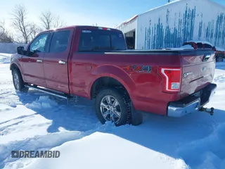 2016 Ford F-150 XLT with VIN 1FTFW1EG1GKD16719, listed as a IAAI auction lot 41494417 with 124,063 mi miles. Bid and sale history available at carsss.com. Image 3.