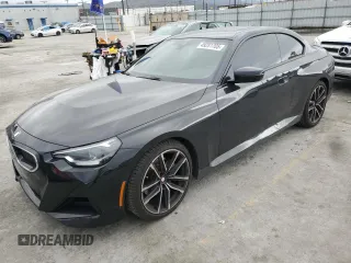 2022 BMW 2 Series 230i with VIN 3MW23CM02N8C63743, listed as a Copart auction lot 49281705 with 24,043 mi miles and Salvage Title. Bid and sale history available at carsss.com. Image 1.