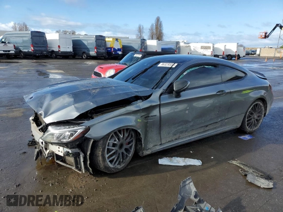2017 Mercedes-Benz C 63 S AMG with VIN WDDWJ8HB0HF441282, listed as a Copart auction lot 86329554 with Not Provided miles and Salvage Title. Bid and sale history available at carsss.com. Image 1.