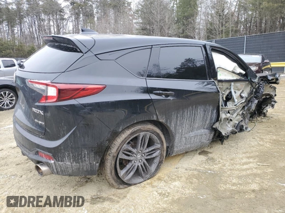 2021 Acura RDX w/A-Spec Package with VIN 5J8TC2H64ML017432, listed as a Copart auction lot 88981585 with 0 mi miles and Salvage Title. Bid and sale history available at carsss.com. Image 3.