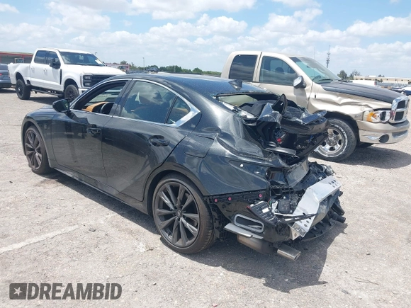 2025 Lexus IS 350 F Sport with VIN JTHBZ1B2XS5084514, listed as a IAAI auction lot 42125934 with 2,200 mi miles and . Bid and sale history available at DreamBid. Image 3.
