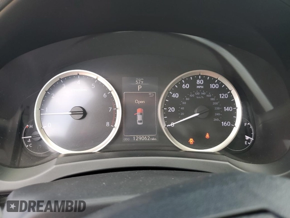 2015 Lexus IS 250 with VIN JTHCF1D21F5018983, listed as a Copart auction lot 57427525 with 129,062 mi miles and Salvage title. Bid and sale history available at DreamBid. Image 9.