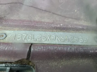 1989 Dodge Dakota S with VIN 1B7GL26X9KS129335, listed as a Copart auction lot 82744003 with 174,152 mi miles and Salvage Title. Bid and sale history available at carsss.com. Image 12.