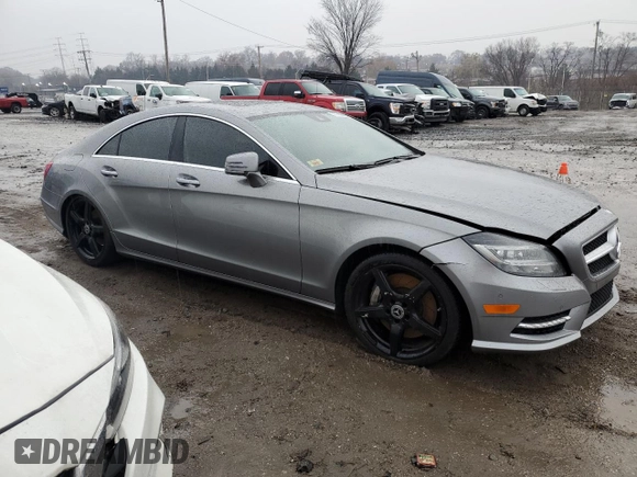 2013 Mercedes-Benz CLS-Class CLS 550 with VIN WDDLJ7DB0DA062213, listed as a Copart auction lot 77785593 with 77,395 mi miles and Salvage Title. Bid and sale history available at carsss.com. Image 4.