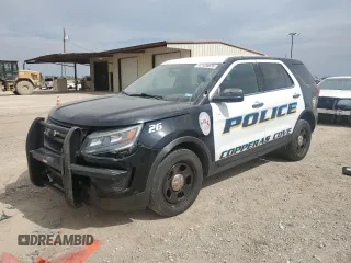 2017 Ford Police Interceptor Utility z VIN 1FM5K8AT5HGE29804, wystawiony jako Copart lot #47128825 z przebiegiem 77 485 mil mil oraz Szkoda całkowita • Salvage title. Historia ofert i sprzedaży dostępna na DreamBid. Obrazek 1.